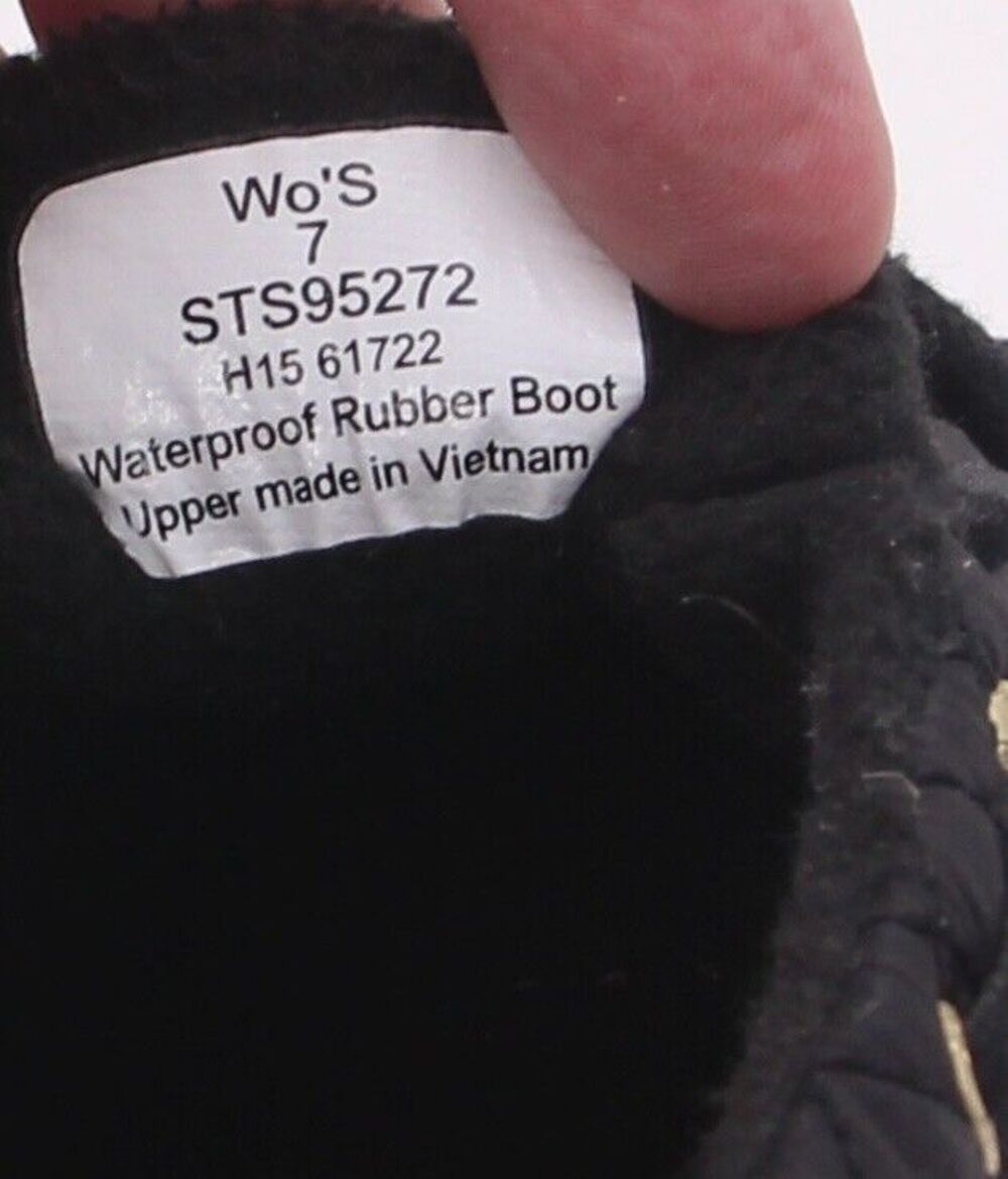 Sperry Top-Sider Women's Size 7 Black Quilted Rain Duck Shoe Boots Mocs STS95272 - Picture 11 of 11